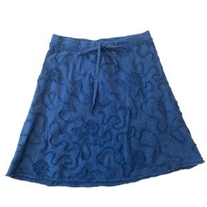 Max Studio Blue Aplique Skirt